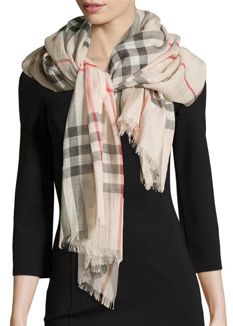 burberry giant check gauze scarf charcoal|Burberry Giant Check Print Wool & Silk Scarf .